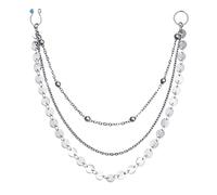 Briana Williams Falso Setto Anello Non Piercing con Catena Naso all'orecchio Catena Halloween Naso Anelli Gioielli Cerchio per le Donne