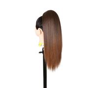 Brianna Extension Coda Di Cavallo | Facile da applicare | Look naturale 100% | Termofibra resistente | Capelli Lunghi e Lisci,90 cm, 70 cm e 50 cm TERMOFIBRA (T-30 Castano Scuro Degrade, 50 cm)