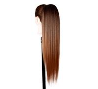 Brianna Extension Coda Di Cavallo | Facile da applicare | Look naturale 100% | Termofibra resistente | Capelli Lunghi e Lisci,90 cm, 70 cm e 50 cm TERMOFIBRA (T-30 Castano Scuro Degrade, 70 cm)