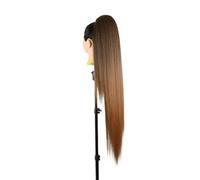 Brianna Extension Coda Di Cavallo | Facile da applicare | Look naturale 100% | Termofibra resistente | Capelli Lunghi e Lisci,90 cm, 70 cm e 50 cm TERMOFIBRA (T-30 Castano Scuro Degrade, 90 cm)