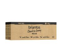 Briantos Chunks in Gravy 44 x 100 g - Mix (Pollo, Manzo & Salmone)