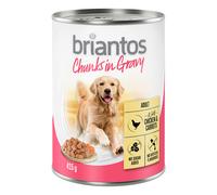 Briantos Chunks in Gravy 6 x 415 g Umido per cane - Pollo e Carote