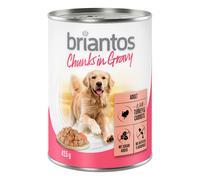 Briantos Chunks in Gravy 6 x 415 g Umido per cane - Tacchino e Carote