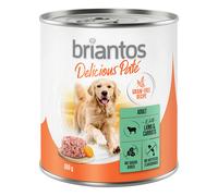 Briantos Delicious Paté 24 x 800 g Umido per cane - Agnello e Carote