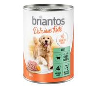 Briantos Delicious Paté 6 x 400 g Umido per cane - Agnello e Carote
