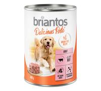 Briantos Delicious Paté 24 x 400 g Umido per cane - Manzo
