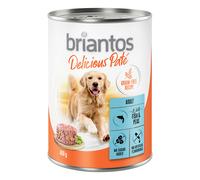 Briantos Delicious Paté 24 x 400 g Umido per cane - Pesce e Piselli