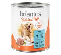 Briantos Delicious Paté 6 x 800 g Umido per cane - Pesce e Piselli