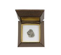 Briard - Argento Placcato Spilla Con Dem Immagine di Un Cane Art Dog