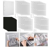 Briartw 1 raccoglitore per libri formato A4, 10 fogli magnetici A4 e 20 inserti, inserti con uno, due, tre, quattro tasche per riporre oggetti artigianali, cartoncino, adesivi, timbri, fustelle da
