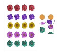 Briartw 10 fogli di carta trasferibile in argilla polimerica, assortimento di fiori multicolore, per foglio, 14,8 x 10 cm, fogli di trasferimento solubili in acqua, adesivi usa e getta per la