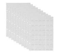 Briartw 10 fogli di pagine per la raccolta di monete, 3 fori, tasche per monete, 6 x 7 griglie di protezione per monete in argento, 25 x 20 cm