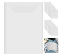 Briartw Confezione da 20 buste trasparenti richiudibili in plastica per fustelle da taglio, stencil e artigianato, organizer per timbri, fustellate, album di ritagli, foto