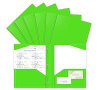 Briartw Confezione da 6 cartelle tascabili verde chiaro con rebbi, fresche e calmanti per sessioni di studio, semestri primaverili, biologia, ecologia e relax organizzato