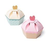 Briartw Favoloso Cupcake Box Fustelle in metallo Stencil per la creazione di biglietti, album fai da te, biglietti d'invito fatti a mano