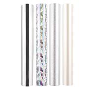 Briartw Glimmer Hot Foil Roll Bundle per artigianato, confezione da 4 fogli bianchi attivati dal calore per sistema di laminazione a caldo Glimmer / penna a caldo, 5,9 x 9,25,6 m pellicola di