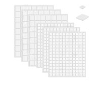 Briartw Set di 6 fogli di adesivi biadesivi in schiuma 3D - quadrati piccoli e grandi - adesivi permanenti bianchi per pop up, scrapbooking, artigianato, biglietti, stencil, album, decorazione di