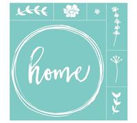 Briartw Stencil per serigrafia a forma di ghirlanda rustica, 30,5 x 30,5 cm, riutilizzabile, autoadesivo, in rete, stencil per serigrafia, per la stampa di argilla polimerica, decorazione per la casa,