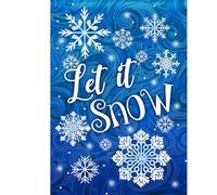 Briarwood Lane Let It Snow - Bandiera da giardino double-face con fiocchi di neve