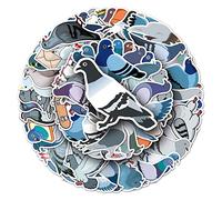 Bric Dodo Pigeons 50 adesivi per auto, laptop, telefono, chitarra, skateboard, moto, bicicletta, piccione, set di adesivi in vinile, impermeabili, per adolescenti, bambini, adulti