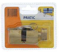 Bricard 1442 Cilindro Pratic 30 + 30 Ottone, a pulsante, livello di sicurezza 1, 3 chiavi, garanzia 2 anni, resistenza alla corrosione
