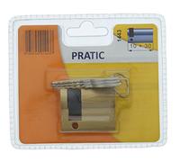 Bricard 1443 semicilindro Pratic 10 + 30 Ottone, livello di sicurezza 1, 3 chiavi, garanzia 2 anni, resistenza alla corrosione