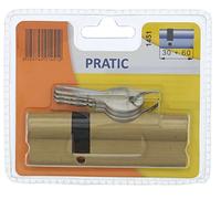 Bricard 1451 Cilindro Pratic 30 + 60 Ottone, doppio ingresso, livello di sicurezza 1, 3 chiavi, garanzia 2 anni, resistenza alla corrosione