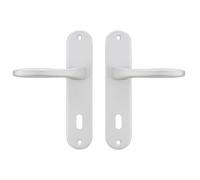 Bricard 722070 Coppia di maniglie in alluminio su piastra Antibes, porta interna