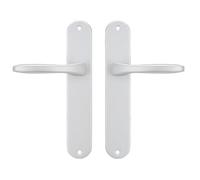 Bricard 722072 Coppia di maniglie in alluminio su piastra 190X40 Antibes, porta interna senza chiave