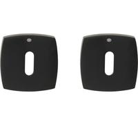 Bricard 8009080 Coppia di rosette nero opaco zamack eVidence, porta interna