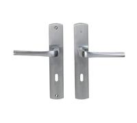 Bricard 879050 Coppia di maniglie cromate satinate zamack su piastra eVidence, porta interna