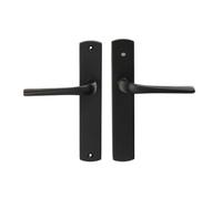 Bricard 879082 Coppia di maniglie in zamack nero opaco su piastra eVidence, porta interna senza chiave