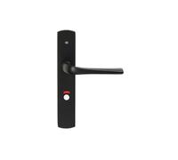 Bricard 879087 Coppia di maniglie in zamack nero opaco su piastra eVidence porta del WC