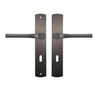 Bricard 8790T0 - Coppia di maniglie in titanio zamack su piastra eVidence, porta interna