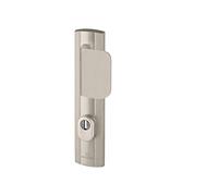 Bricard 9910051 Set Maniglie Corazzate su Piastra Espressione con Cavalletto e Pinna per Porta Anteriore (per Cilindro Europeo) Acciaio Inox