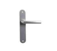 Bricard Coppia di maniglie per porta 7E8072 Osmosi 2 anodizzate argento. Per porta interna senza chiave (becco di cane).
