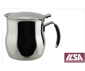 Bricco a Servire Caffettiera Teiera Ilsa Coperchio Triplo Fondo lt 1 Acciaio