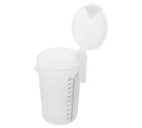 Bricco Graduato con Coperchio 20l in Plastica, Misurazione Accurata | Contenitore Capiente per Bar e Negozi di Bubble Tea, Scala Precisa, Uso Commerciale