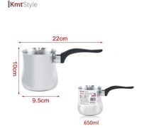 Bricco latte acciaio manico bolli Lattiera Cappuccino pentolino 250/450/650 ml