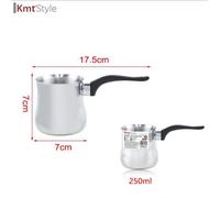 Bricco latte acciaio manico bolli Lattiera Cappuccino pentolino 250/450/650 ml