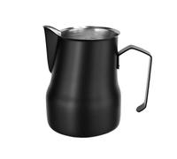 Bricco Latte Brocca for schiuma in acciaio inossidabile da 350/500 ml, tazza for caffè e latte fumante barista per la Crema(Black 350ml)