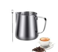 Bricco Per Creare Schiuma Di Latte | Bricco in Acciaio Inossidabile con Pennello per Latte Art | 350ml Lavabile in Lavastoviglie Vapore Cappuccino | Caffè Art Per Bar, Casa E Viaggio