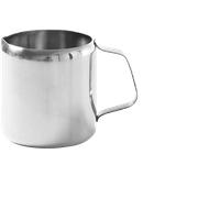 HENDI Bricco per crema/latte, capacità 250ml, caraffa crema, brocca dispenser, creamer, lattiera, mini contenitore dosatore per panna, crema, latte, ⌀70x(H)70mm, acciaio inox