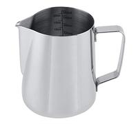 Bricco per Latte in Acciaio Inox,600 ml Brocca in Schiuma di Latte Cappuccino per Montalatte Brocca per Misurino per Cappuccino Latte Art