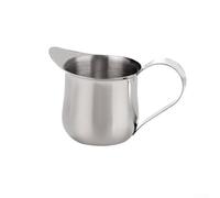 Bricco per latte in acciaio inox con bocca a becco d'anatra, strumento essenziale per una perfetta schiuma e cottura a vapore (60 ml)