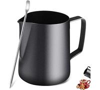 Bricco per Latte in Acciaio Inox, TechKen Brocca in Schiuma 350ml/600ml(12oz/20oz), per cappuccino barista espresso making