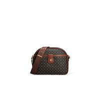 Briciole Borsa a Tracolla per Donne Poliuretano Borse a Spalla Made in Italy Stile Casual Elegante 27x20x9 Cm 4156 Nero e Marrone
