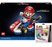 BRICK Flip Lego Mario Kart: Mario & Standard Card (72037) con Lego Toad Polybag (30702)