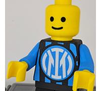 Brick Man Serie A Statua Squadre Calcio Stile Mattoncini 20cm
