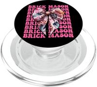 Brick Mason Masonry Brick Layer Pala Ragazza Coquette Bow PopSockets PopGrip per MagSafe
